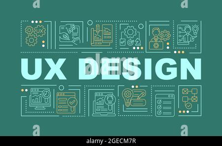 UX design word concepts banner Stock Vector