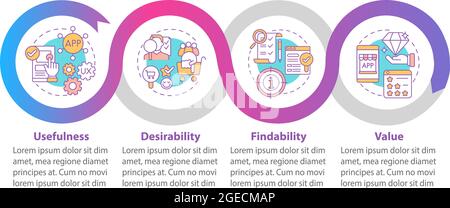 UX basics vector infographic template Stock Vector