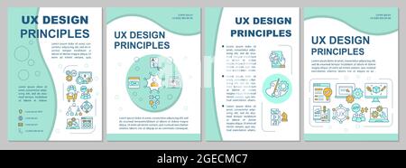 UX design principles brochure template Stock Vector