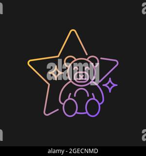 Children show gradient vector icon for dark theme Stock Vector