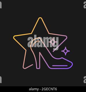 Fashion show gradient vector icon for dark theme Stock Vector