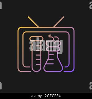 Scientific show gradient vector icon for dark theme Stock Vector