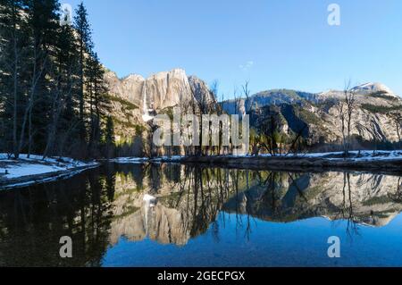 Cook's Meadow and Sentinel rock, Yosemite national Park, California USA Stock Photo