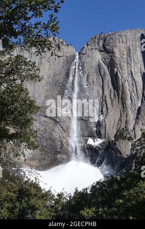 Yosemite upper falls, Yosemite national Park, California USA Stock Photo