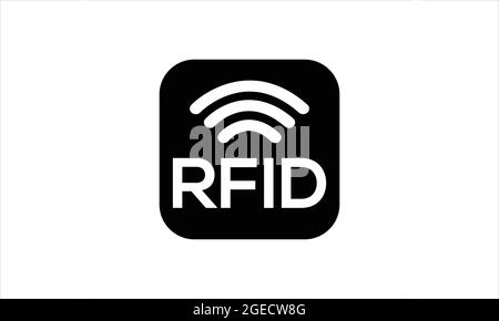 RFID Radio Frequency Identification. Technology concept. Digital technology. Vector stock illustration. Stock Vector