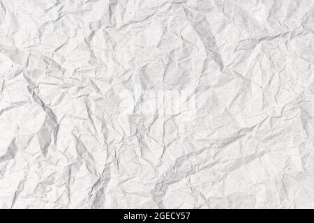 Gray Crumpled paper background texture. Full frame Stock Photo