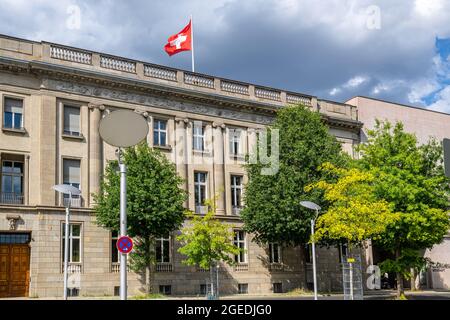 BERLIN, GER - JULY 29, 2021: Embassy of Switzerland in Berlin, Germany. Stock Photo