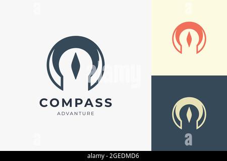 compass logo with simple shape for business brand Stock Vector