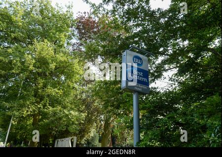 Hotel in Canterbury used to house fleeing Afghanistan migrants Stock Photo