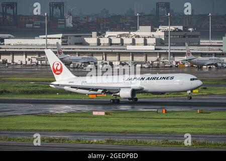 Jets at Haneda International Airport Stock Photo
