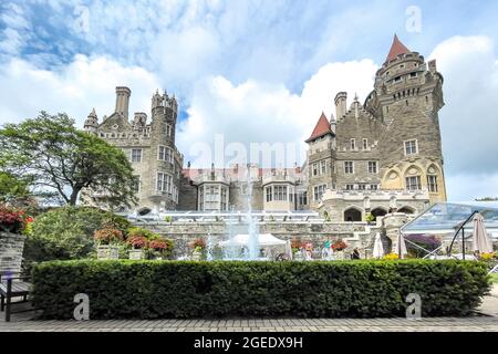 Metallic decorative sculpture in the gardens of Casa Loma. Casa Loma is a  Gothic Revival architecture castle which is a major tourist attraction in  th Stock Photo - Alamy