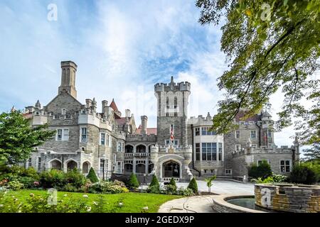 The gardens of Casa Loma. Casa Loma is a Gothic Revival architecture castle  which is a major tourist attraction in the city of Toronto, Canada Stock  Photo - Alamy