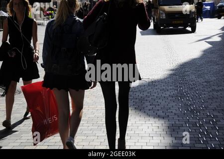 Copenhagen Denmark   17 August  2016- Females shoppers on kobmagergade     / Photo. Francis Joseph Dean/Deanpictures. Stock Photo