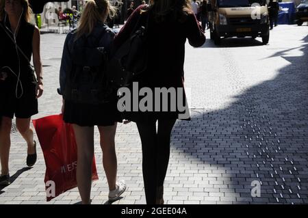 Copenhagen Denmark   17 August  2016- Females shoppers on kobmagergade     / Photo. Francis Joseph Dean/Deanpictures. Stock Photo