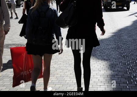 Copenhagen Denmark   17 August  2016- Females shoppers on kobmagergade     / Photo. Francis Joseph Dean/Deanpictures. Stock Photo