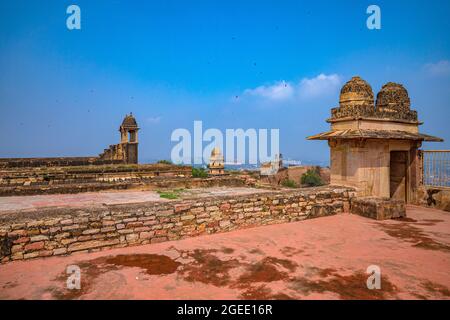 King Man Singh Palace in Gwalior fort, Gwalior, Madhya Pradesh, India Stock Photo