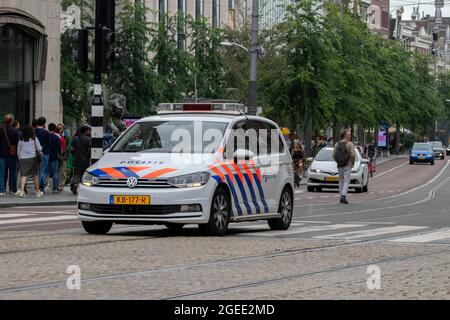 Side View Police Car At Amsterdam The Netherlands 18-8-2021 Stock Photo