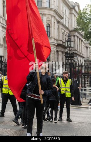 London, UK. 19th Aug, 2021. A large religious procession commemorating the memory of Hussain who was the grandson of the prophet Mohammed. Hussain was martyred on this day. Credit: Ian Davidson/Alamy Live News Stock Photo