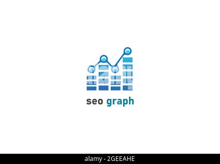 Vector graph and SEO logo combination. Stock Vector