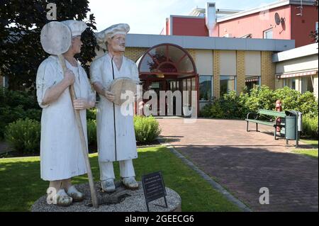 SWEDEN, Leksand, crispbread factory Leksands Knäckebröd / SCHWEDEN, Leksand, Knäckebrotfabrik Leksands Knäckebröd Stock Photo