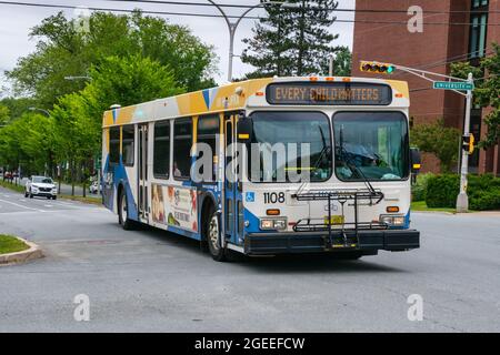 Halifax, Canada - 9 August 2021: Halifax Transit Bus on the street Stock Photo