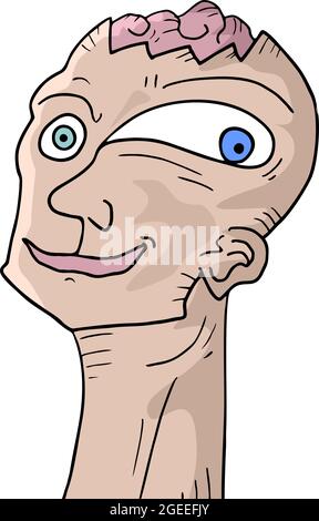 Funny face draw Stock Vector
