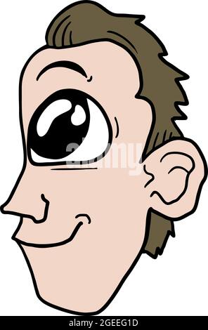 Funny face draw Stock Vector