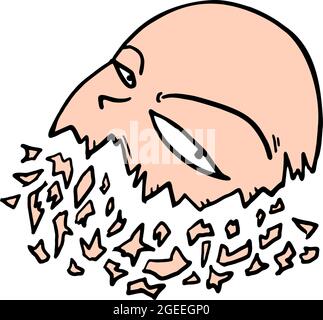 broken face Stock Vector