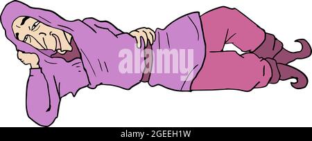 bard character draw Stock Vector