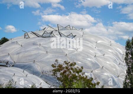 Close up of one of  the bubble like Biomes at the Eden Project in Cornwall, UK on 31 July 2021 Stock Photo