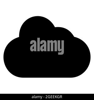 Icon Vector of Cloud - Glyph Style - simple illustration. Editable stroke. Design template vector.outline style design.Vector graphic illustration Stock Vector