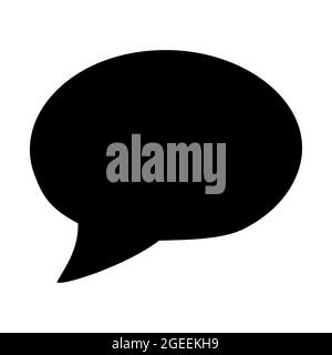 Icon Vector of Single Message Bubble - Glyph Style - simple illustration. Editable stroke. Design template vector.outline style design.Vector graphic Stock Vector