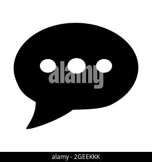 Icon Vector of Message Bubble with dots - Glyph Style - simple illustration. Editable stroke. Design template vector.outline style design.Vector graph Stock Vector