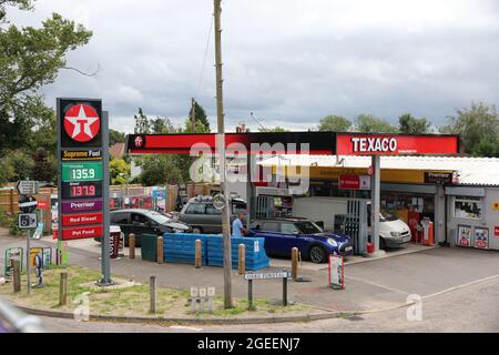 TEXACO PETROL FILLING STATION Stock Photo