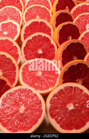 Halved oranges Stock Photo