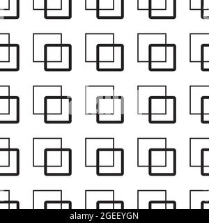 vector seamless pattern with black and white squares, printable template for fabrics, paper, wallpaper, wrapping paper, ceramics Stock Vector