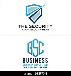 Shield security logo design Stock Vector