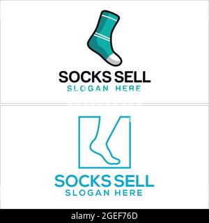 Socks feet logo designs Stock Vector