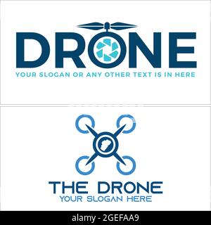 Drone icon logo design vector illustration Stock Vector