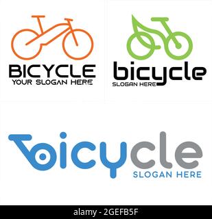 Bicycle icon vector logo design Stock Vector