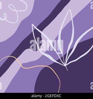 art design leaves brush strokes Stock Vector