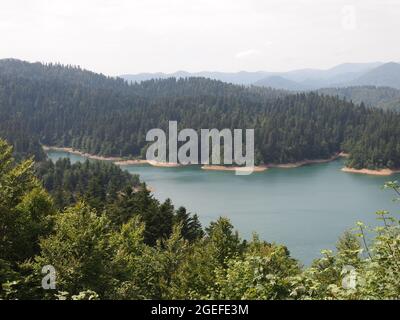 Lake Lokve - Lokvarsko lake (Lokve, Primorje-Gorski Kotar County, Croatia) Stock Photo