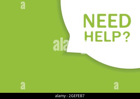 Need help speech bubble banner vector with copy space for business, marketing, flyers, banners, presentations, and posters. illustration Stock Vector