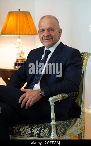 Prague, Czech Republic. 19th Aug, 2021. Czech Ambassador to Afghanistan Jiri Baloun poses during an interview for the Czech News Agency (CTK), on August 19, 2021, in Prague, Czech Republic. Credit: Katrina Sulova/CTK Photo/Alamy Live News Stock Photo