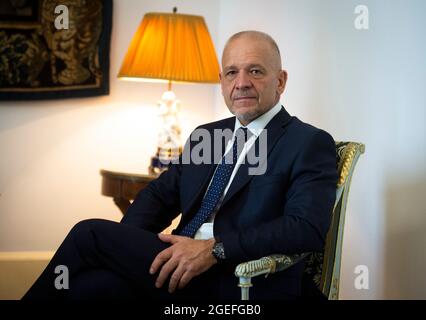 Prague, Czech Republic. 19th Aug, 2021. Czech Ambassador to Afghanistan Jiri Baloun poses during an interview for the Czech News Agency (CTK), on August 19, 2021, in Prague, Czech Republic. Credit: Katrina Sulova/CTK Photo/Alamy Live News Stock Photo