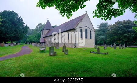 Thorney Island, UK - June 17, 2021:  St Nicholas' Church on Thorney Island, West Sussex Stock Photo