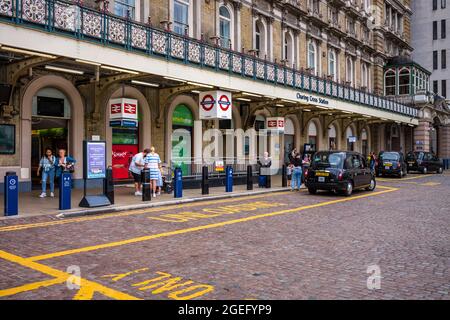 Charing Cross Station in Central London - London Charing Cross Railway Station opened in 1864. Stock Photo