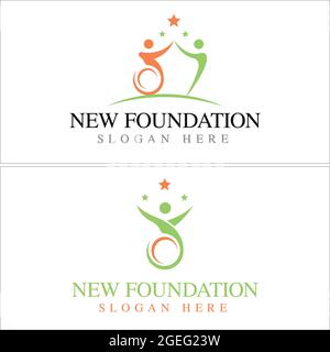 Human group community logo design Stock Vector