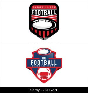 Football badge logo design Stock Vector