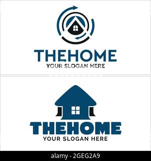 Home icon logo design real estate office company Stock Vector